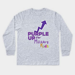 Purple Up for Military Children Kids Long Sleeve T-Shirt